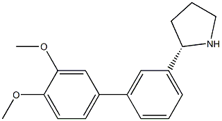 4-[3-((2S)PYRROLIDIN-2-YL)PHENYL]-1,2-DIMETHOXYBENZENE 结构式