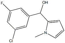 3-CHLORO-5-FLUOROPHENYL-(1-METHYL-2-PYRROLYL)METHANOL 结构式