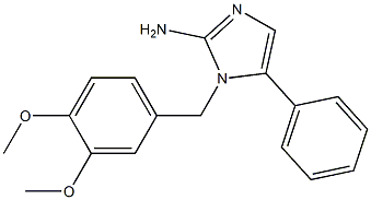 1-(3,4-DIMETHOXYBENZYL)-5-PHENYL-1H-IMIDAZOL-2-AMINE 结构式