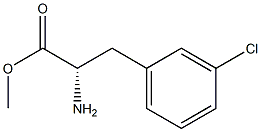 METHYL (2S)-2-AMINO-3-(3-CHLOROPHENYL)PROPANOATE 结构式