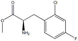 METHYL (2R)-2-AMINO-3-(2-CHLORO-4-FLUOROPHENYL)PROPANOATE 结构式