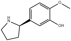 5-((2R)PYRROLIDIN-2-YL)-2-METHOXYPHENOL 结构式