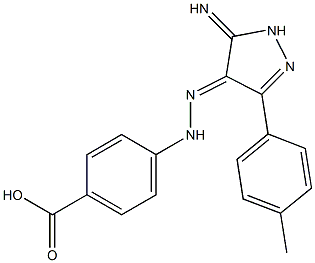 4-{(2E)-2-[5-Imino-3-(4-methylphenyl)-1,5-dihydro-4H-pyrazol-4-ylidene]hydrazino}benzoic acid 结构式