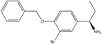 (1R)-1-[3-BROMO-4-(PHENYLMETHOXY)PHENYL]PROPYLAMINE 结构式