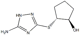 (1R,2R)-2-[(5-AMINO-1H-1,2,4-TRIAZOL-3-YL)SULFANYL]CYCLOPENTANOL 结构式