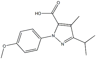5-ISOPROPYL-2-(4-METHOXY-PHENYL)-4-METHYL-2H-PYRAZOLE-3-CARBOXYLIC ACID 结构式
