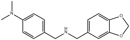 4-(((1,3-Benzodioxol-5-ylmethyl)amino)methyl)-N,N-dimethylaniline 结构式