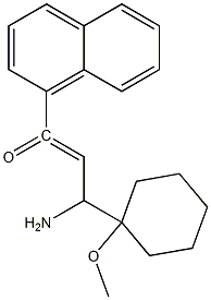 3-Amino-3-(1-methoxy-cyclohexyl)-1-naphthalen-1-yl-propenone 结构式