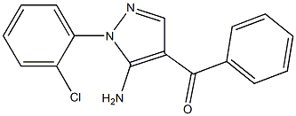 (5-AMINO-1-(2-CHLOROPHENYL)-1H-PYRAZOL-4-YL)(PHENYL)METHANONE 结构式