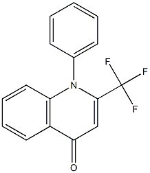 1-PHENYL-2-TRIFLUOROMETHYL-4(1H)-QUINOLONE 结构式