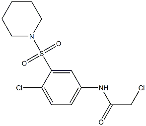 2-CHLORO-N-[4-CHLORO-3-(PIPERIDIN-1-YLSULFONYL)PHENYL]ACETAMIDE 结构式