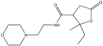 2-ETHYL-2-METHYL-N-(2-MORPHOLIN-4-YLETHYL)-5-OXOTETRAHYDROFURAN-3-CARBOXAMIDE 结构式