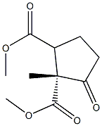 (R)-(+)-3-Bis(methoxycarbonyl)methyl-1-cyclopentanone 结构式