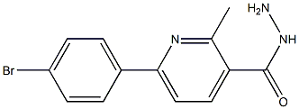 6-(4-BROMOPHENYL)-2-METHYLPYRIDINE-3-CARBOHYDRAZIDE 结构式
