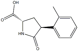 5-OXO-(+/-)-TRANS-4-(2-METHYLPHENYL)-PYRROLIDINE-2-CARBOXYLIC ACID 结构式