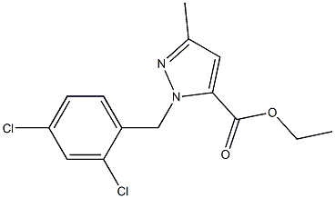 Ethyl 1-(2,4-dichlorobenzyl)-3-methyl-1H-pyrazole-5-carboxylate 结构式