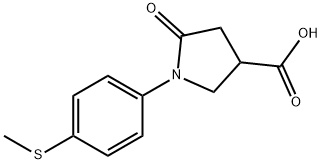 1-[4-(甲基硫烷基)苯基]-5-氧代吡咯烷-3-羧酸 结构式