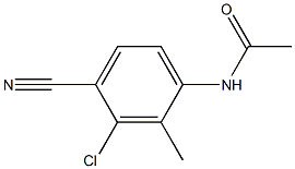 N-(3-CHLORO-4-CYANO-2-METHYL-PHENYL)-ACETAMIDE 结构式