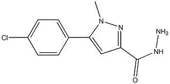 5-(4-CHLOROPHENYL)-1-METHYL-1H-PYRAZOLE-3-CARBOHYDRAZIDE 结构式