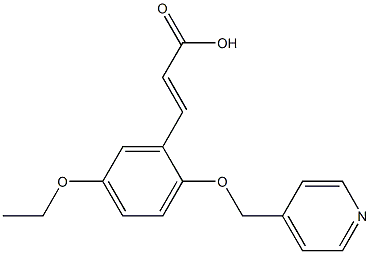 (2E)-3-[5-Ethoxy-2-(pyridin-4-ylmethoxy)phenyl]acrylic acid 结构式