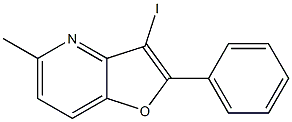 3-IODO-5-METHYL-2-PHENYL-FURO[3,2-B]PYRIDINE 结构式