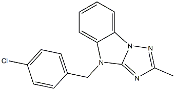 4-(4-CHLOROBENZYL)-2-METHYL-4H-[1,2,4]TRIAZOLO[1,5-A]BENZIMIDAZOLE 结构式
