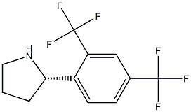 (2S)-2-[2,4-BIS(TRIFLUOROMETHYL)PHENYL]PYRROLIDINE 结构式