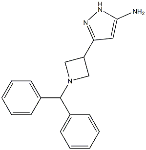 5-(1-Benzhydryl-azetidin-3-yl)-2H-pyrazol-3-ylamine 结构式