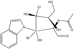 3-Bromo-4-chloro-3-indolyl-N-acetyl-D-galactosaminide 结构式