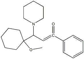 3-(1-METHOXY-CYCLOHEXYL)-1-PHENYL-3-PIPERIDIN-1-YL-PROPENONE 结构式