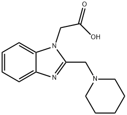 (2-PIPERIDIN-1-YLMETHYL-BENZOIMIDAZOL-1-YL)-ACETIC ACID 结构式