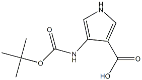 4-TERT-BUTOXYCARBONYLAMINO-1H-PYRROLE-3-CARBOXYLIC ACID 结构式
