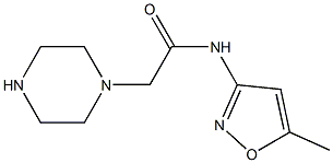 N-(5-METHYLISOXAZOL-3-YL)-2-PIPERAZIN-1-YLACETAMIDE 结构式