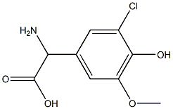 AMINO-(3-CHLORO-4-HYDROXY-5-METHOXY-PHENYL)-ACETIC ACID 结构式