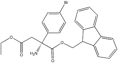 FMOC-(R)-3-AMINO-3-(4-BROMOPHENYL)PROPIONIC ACID ETHYL ESTER 结构式