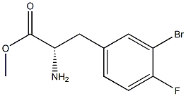 METHYL (2S)-2-AMINO-3-(3-BROMO-4-FLUOROPHENYL)PROPANOATE 结构式