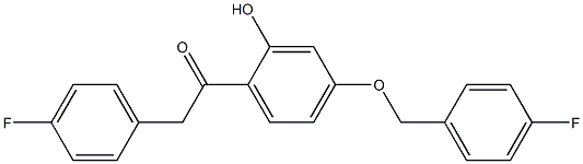 1-(4-(4-FLUOROBENZYLOXY)-2-HYDROXYPHENYL)-2-(4-FLUOROPHENYL)ETHANONE 结构式