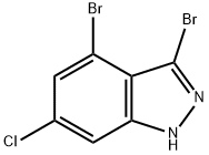 3,4-二溴-6-氯-1H-吲唑 结构式