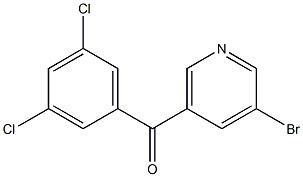 3-BROMO-5-(3,5-DICHLOROBENZOYL)PYRIDINE 结构式