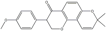 3-(4-METHOXY-PHENYL)-8,8-DIMETHYL-2,3-DIHYDRO-8H-PYRANO[2,3-F]CHROMEN-4-ONE 结构式