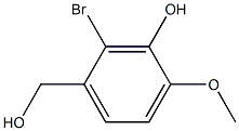 2-BROMO-3-HYDROXY-4-METHOXYBENZYL ALCOHOL 结构式