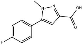 5-(4-FLUORO-PHENYL)-1-METHYL-1H-PYRAZOLE-3-CARBOXYLIC ACID 结构式