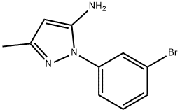 1-(3-溴苯基)-3-甲基-1H-吡唑-5-胺 结构式