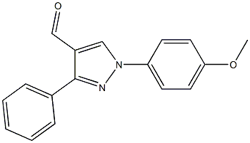 1-(4-METHOXYPHENYL)-3-PHENYL-1H-PYRAZOLE-4-CARBALDEHYDE 结构式