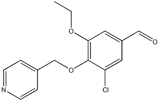 3-CHLORO-5-ETHOXY-4-(PYRIDIN-4-YLMETHOXY)BENZALDEHYDE 结构式