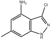 4-AMINO-3-CHLORO-6-METHYL-(1H)INDAZOLE 结构式