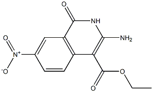 Ethyl 3-amino-7-nitro-1-oxo-1,2-dihydroisoquinoline-4-carboxylate 结构式
