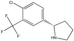 (2S)-2-[4-CHLORO-3-(TRIFLUOROMETHYL)PHENYL]PYRROLIDINE 结构式