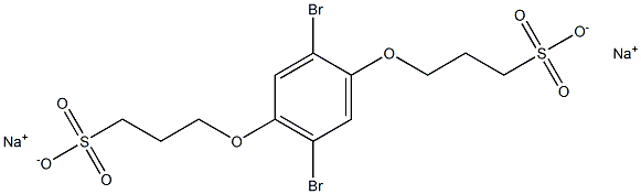 1,4-Dibromo-2,5-bis(3-sulfonatopropoxy)benzene disodium salt 结构式