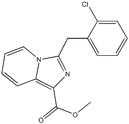 3-(2-Chloro-benzyl)-imidazo[1,5-a]pyridine-1-carboxylic acid methyl ester 结构式